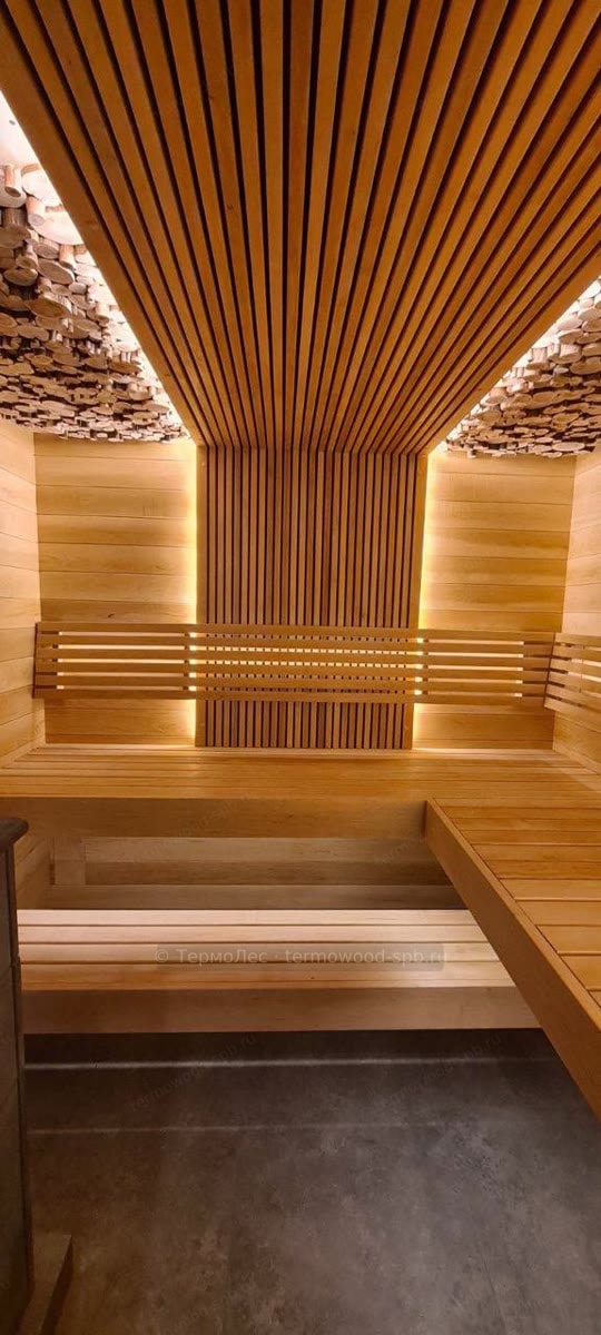 Полок из термоосины/ольхи 27×120 мм (500–1400 мм)