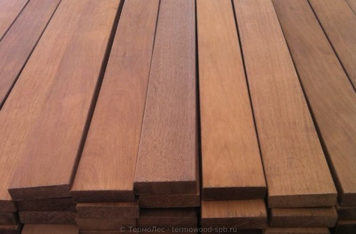 Полок из термоосины/ольхи 27×90 мм (1500–3000 мм)