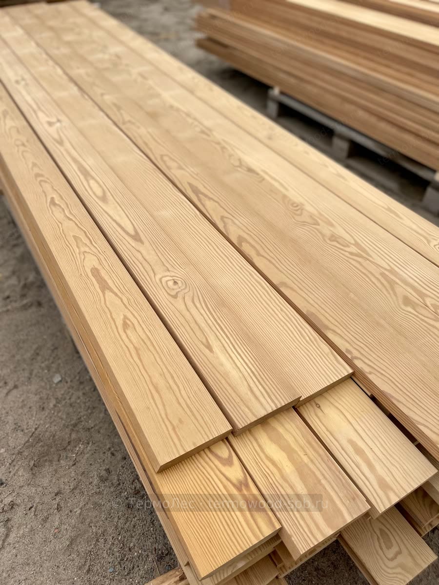 Фасадная доска из термососны (прямой или косой планкен)