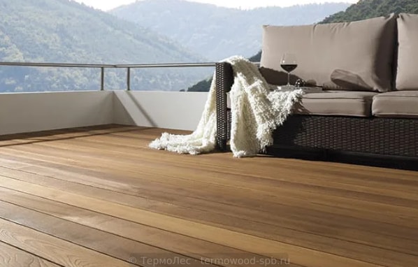 Террасная доска из термоясеня
