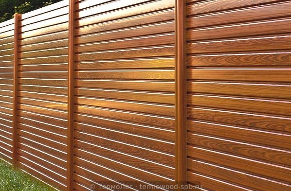 Забор-жалюзи из термоясеня