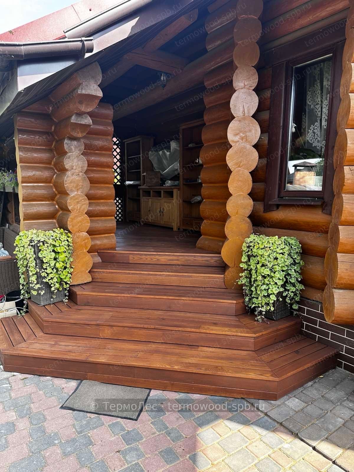 Терраса и ступени из термоясеня